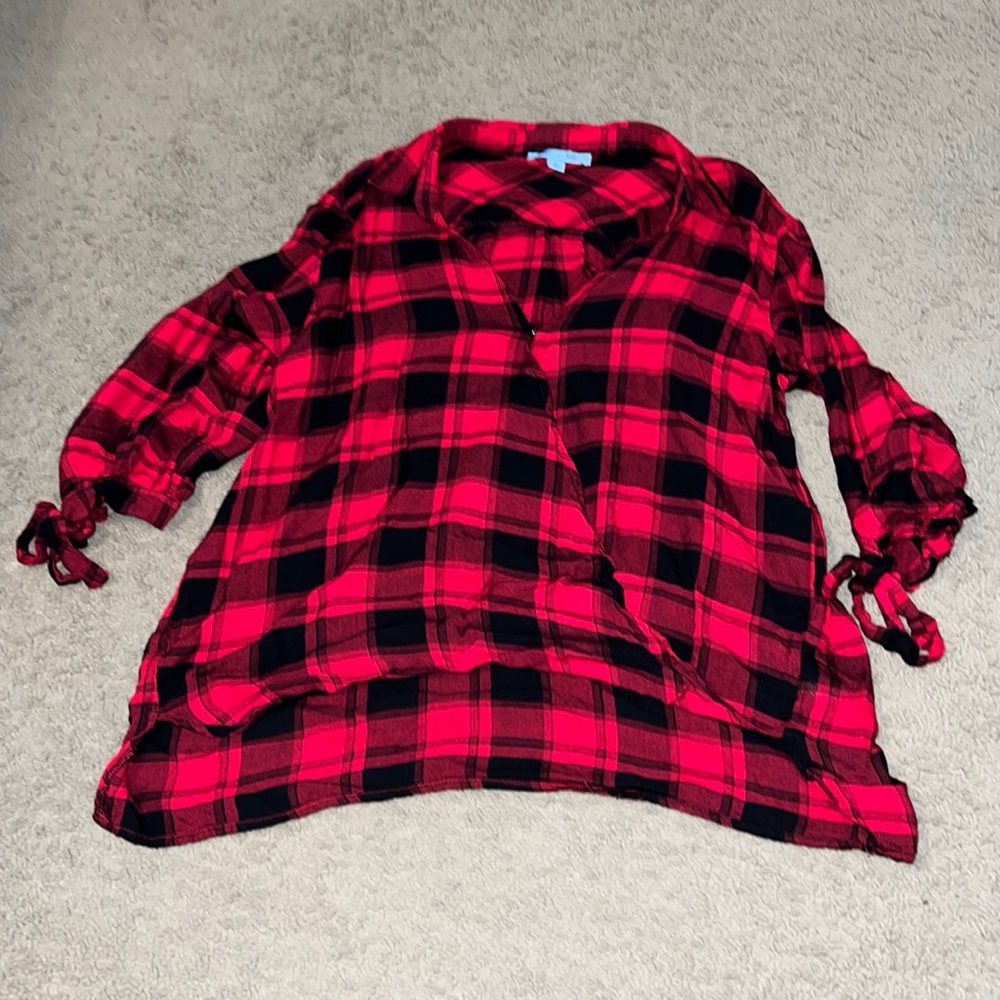 Red and black shirt